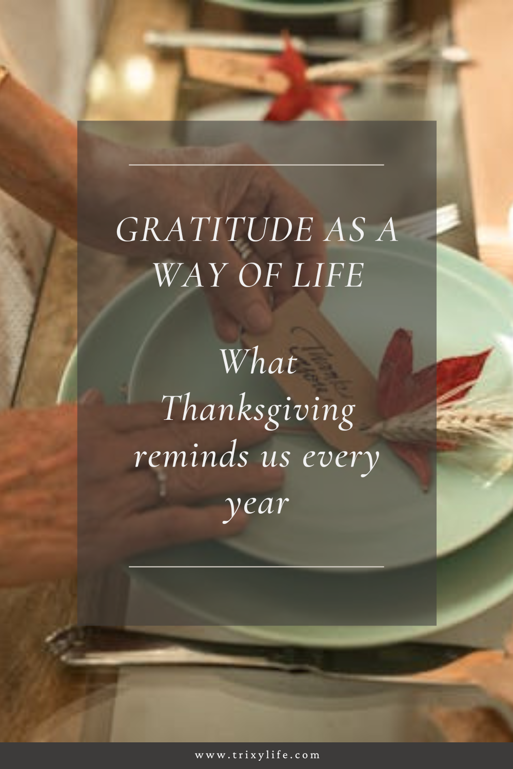 Gratitude as a way of life: what Thanksgiving reminds us every year